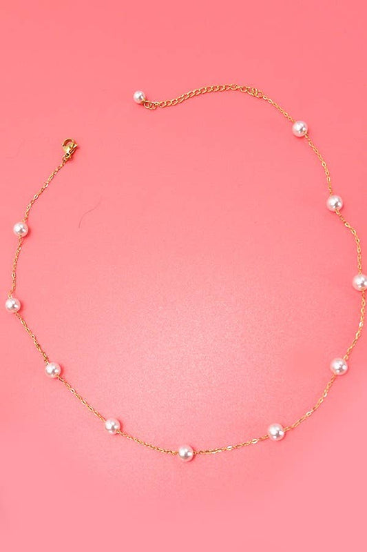 Darya Pearl Chain Necklace