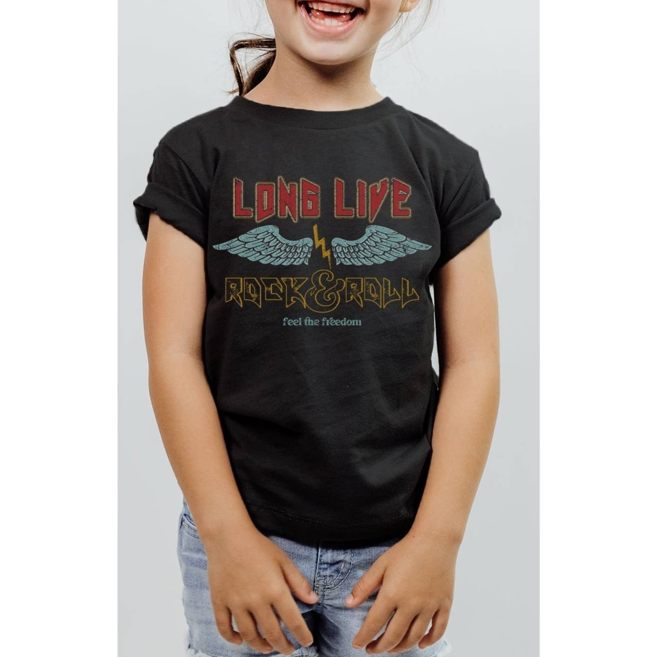 **SALE!** Girls Long Live Rock & Roll Tee