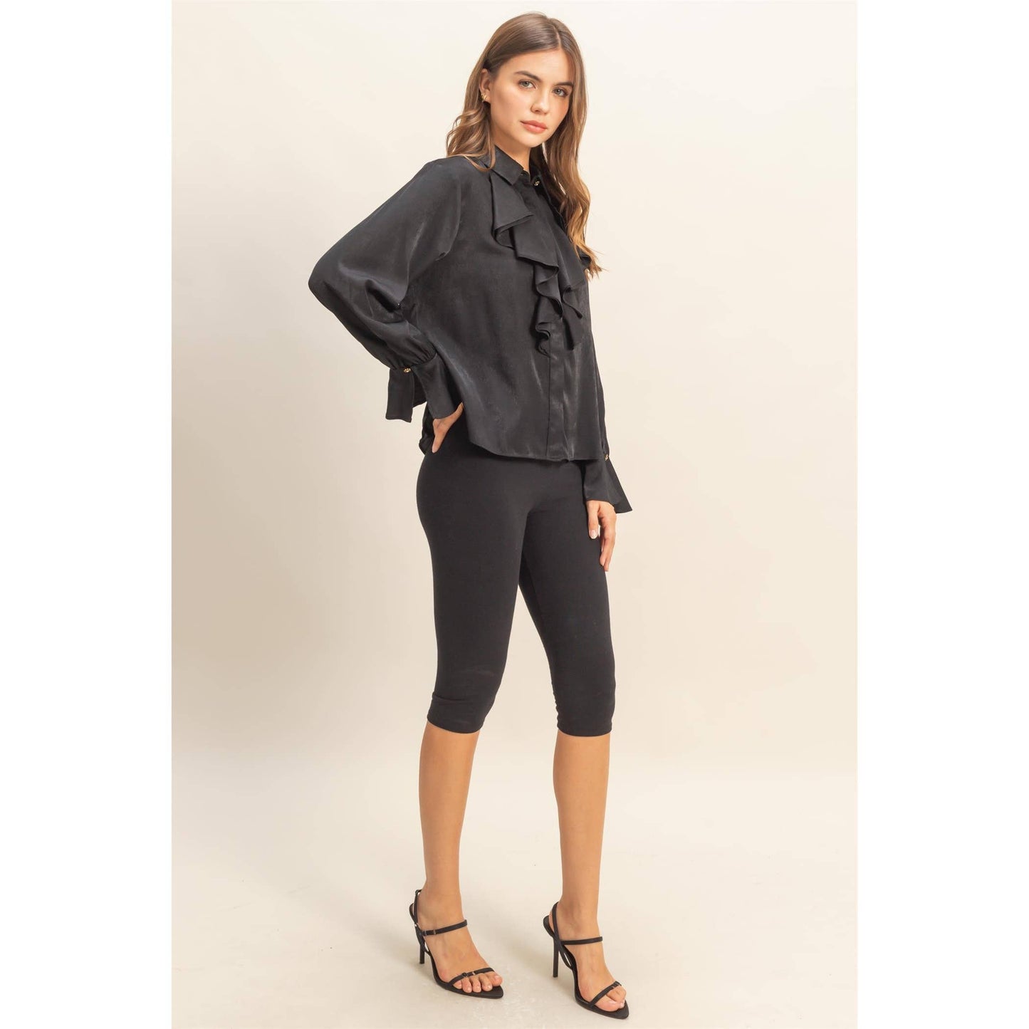 Darcy Ruffle Buttondown Blouse