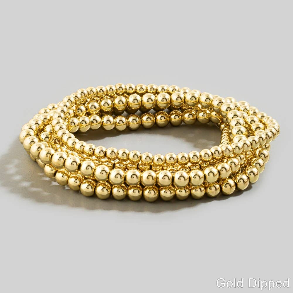 Finch Gold Beaded Set of Bracelets