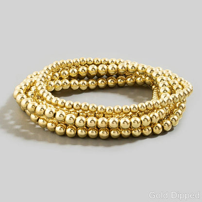 Finch Gold Beaded Set of Bracelets