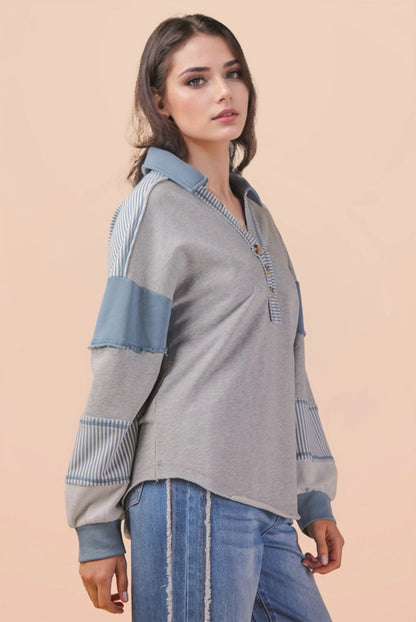 Maher Rugby Button Oversized Top