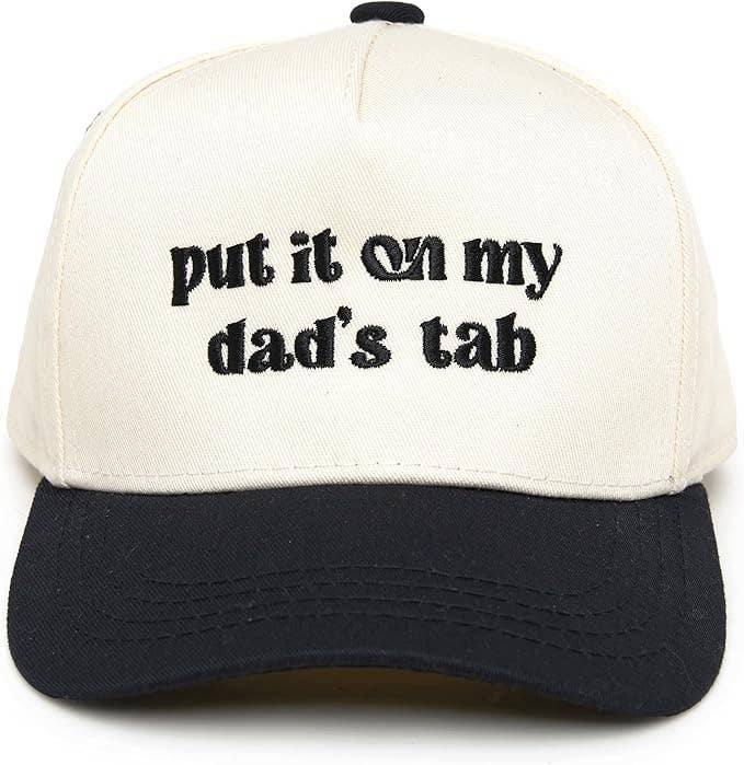 Boys Put It On My Dad's Tab Embroidered Black Hat