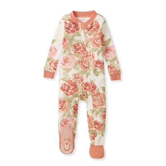 Baby Girls Burt's Bees Rosette Sleeper