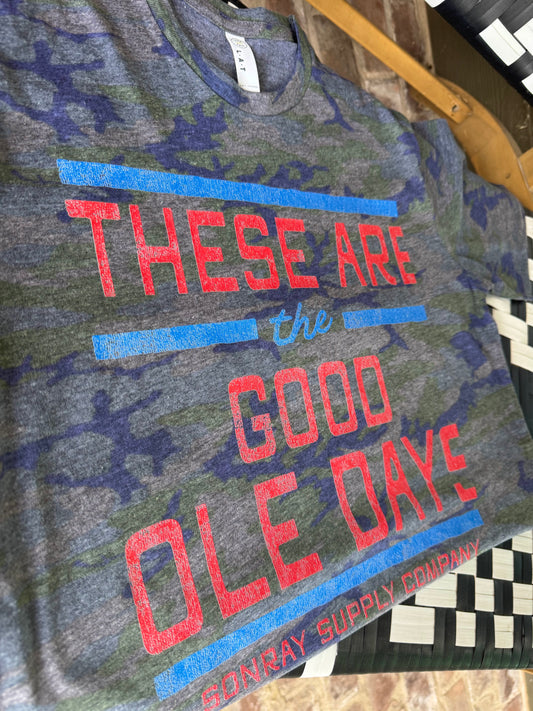 Sonray Camo Good Ole Days Patriotic Tee