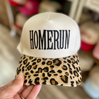 Homerun Embroidered Leopard Hat
