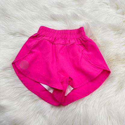 Girls High Waist Athletic Shorts