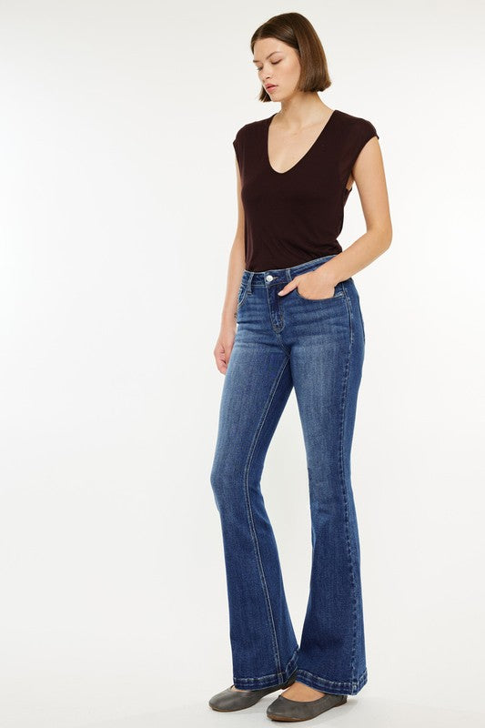 Kancan Annie Petite Mid Rise DW Flare Jeans