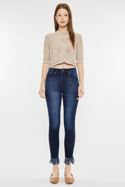 Kancan Sylvia DW Fray Ankle Skinny Jeans