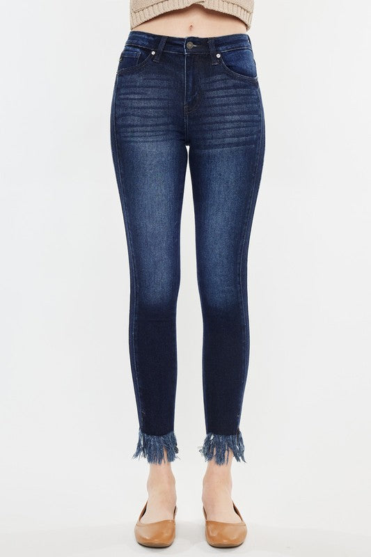 Kancan Sylvia DW Fray Ankle Skinny Jeans