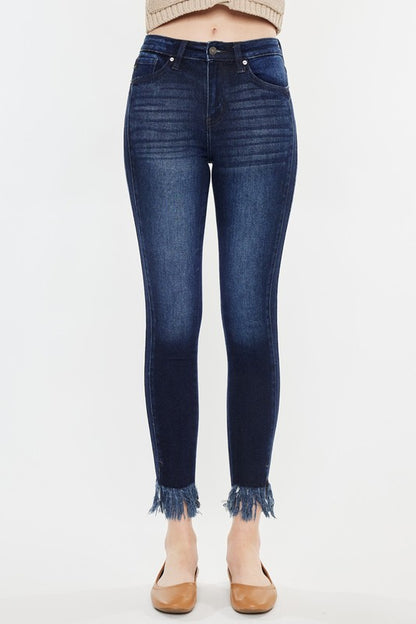 Kancan Sylvia DW Fray Ankle Skinny Jeans