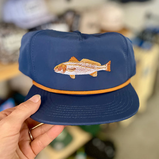 Boys Red Fish Rope Hat