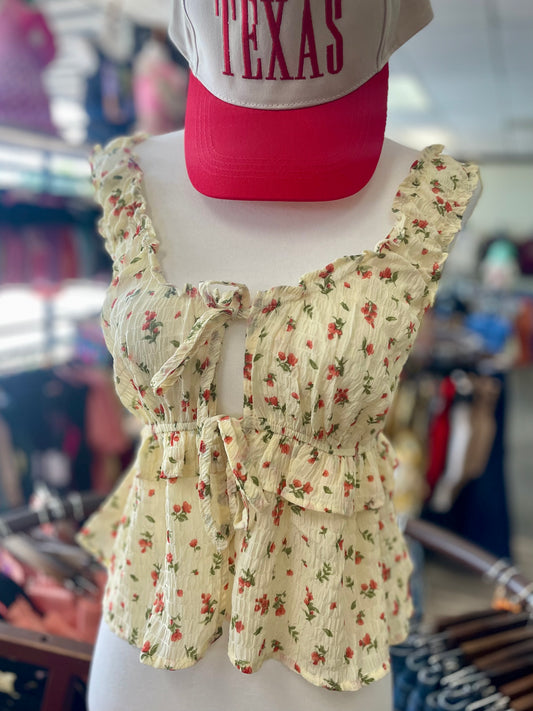 Wrenley Floral Peep Top