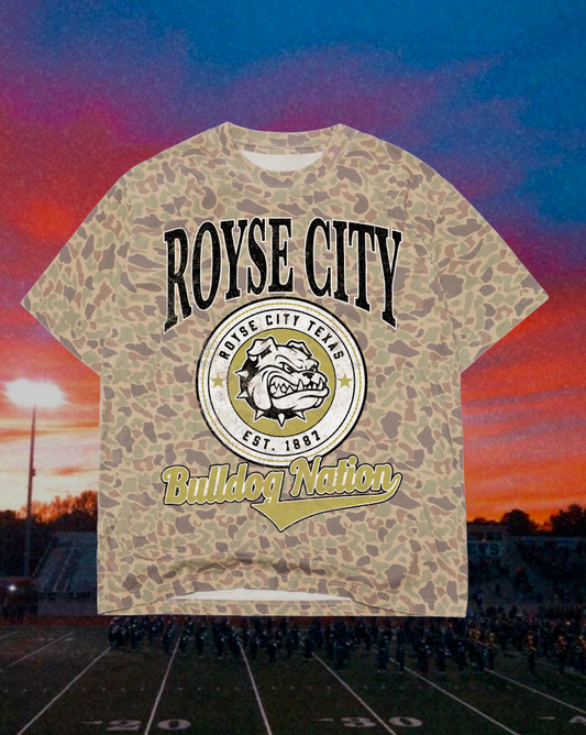 **PREORDER** Adult Vintage Badge Royse City Bulldogs Oversized Tee