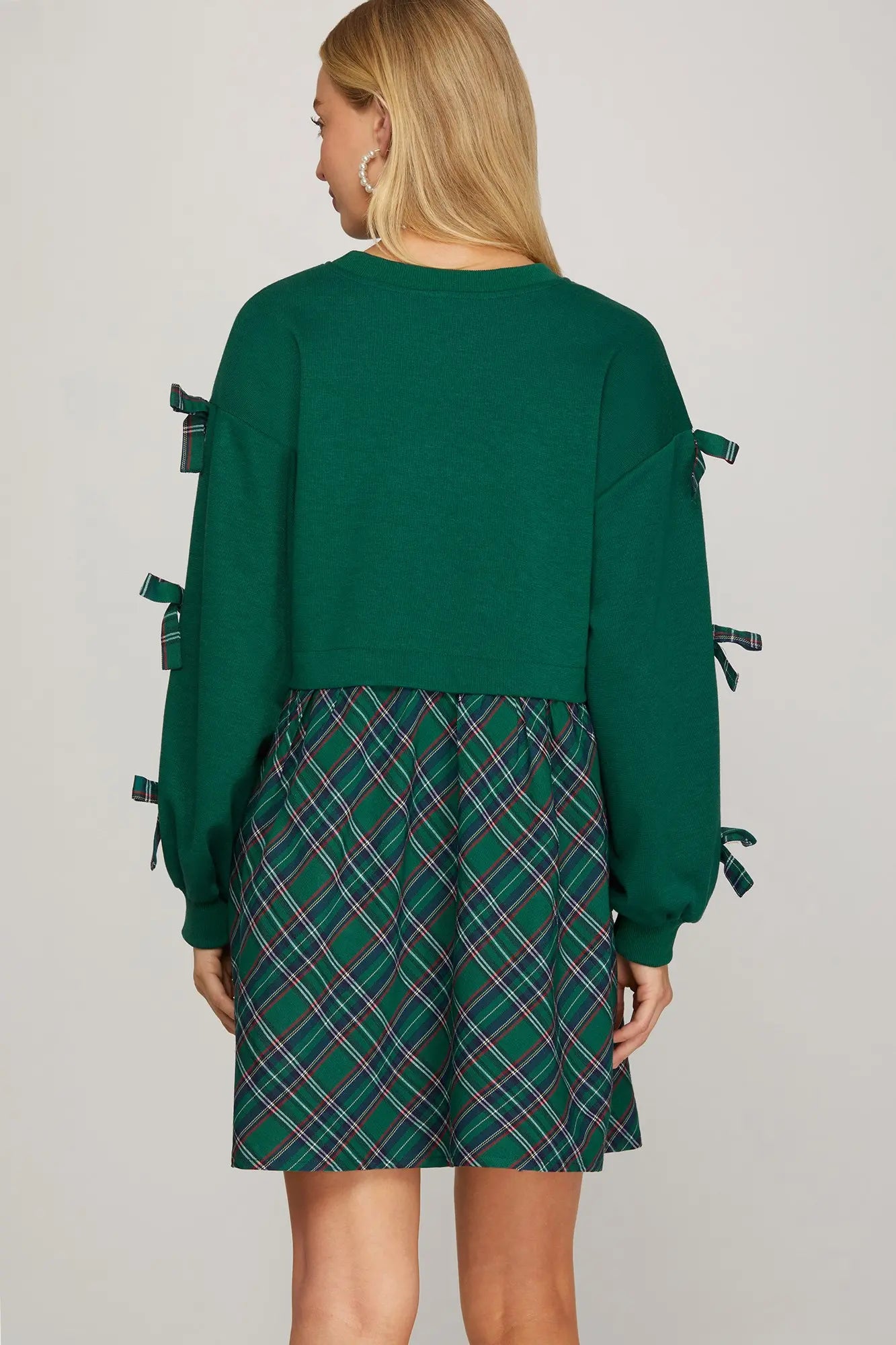 Noella Plaid Sweater Dress