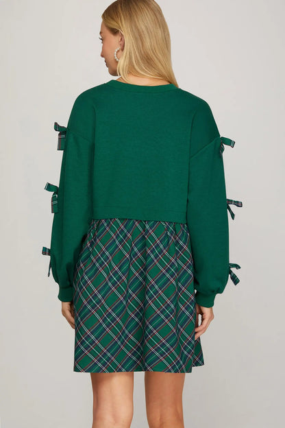 Noella Plaid Sweater Dress