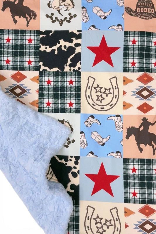 Baby Boys Rodeo Patchwork Blanket