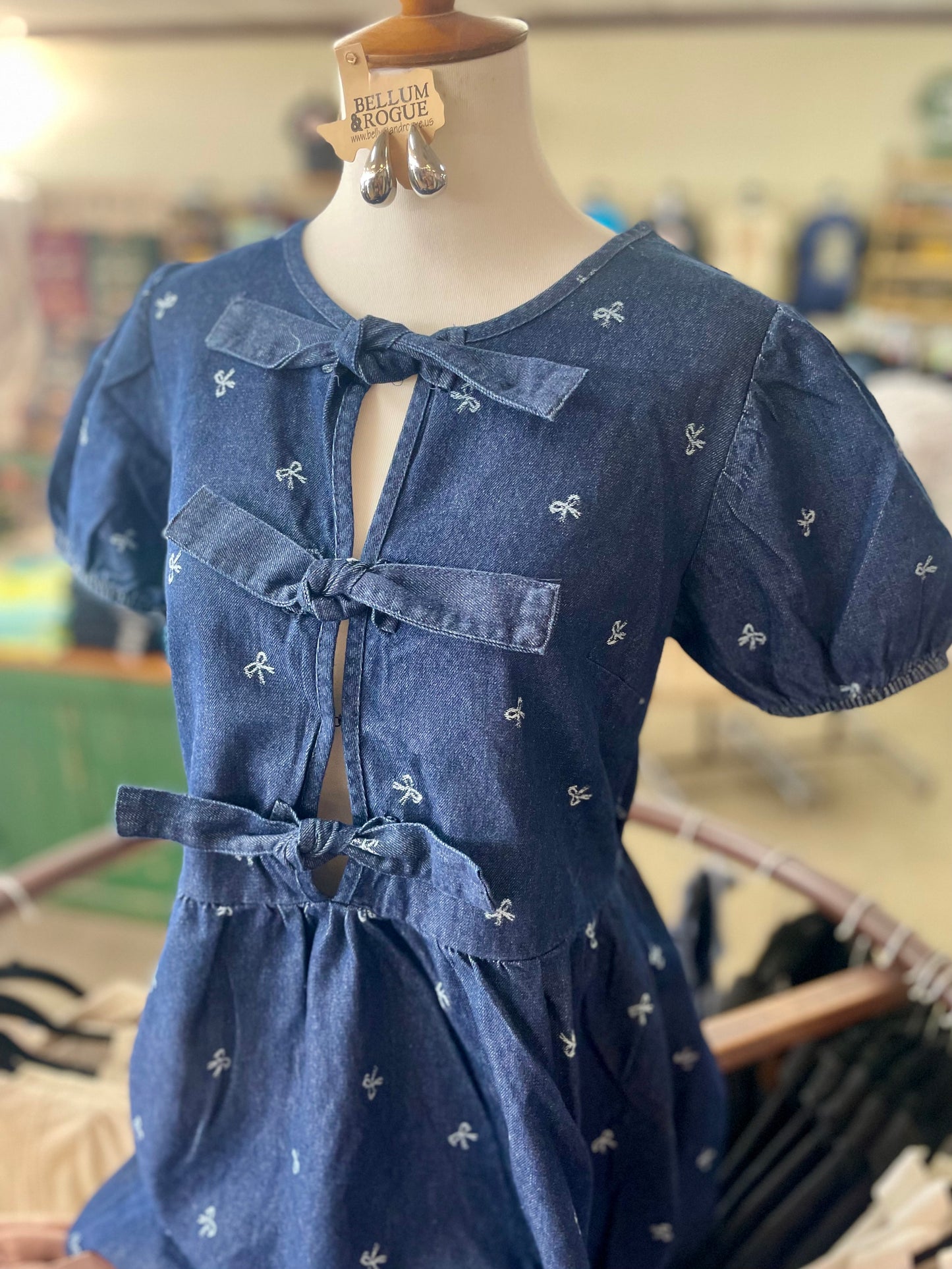 Whisper Denim Bow Dress