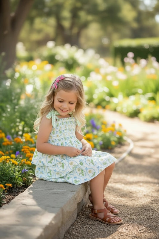 Girls Cottage Botanical Layered Dress