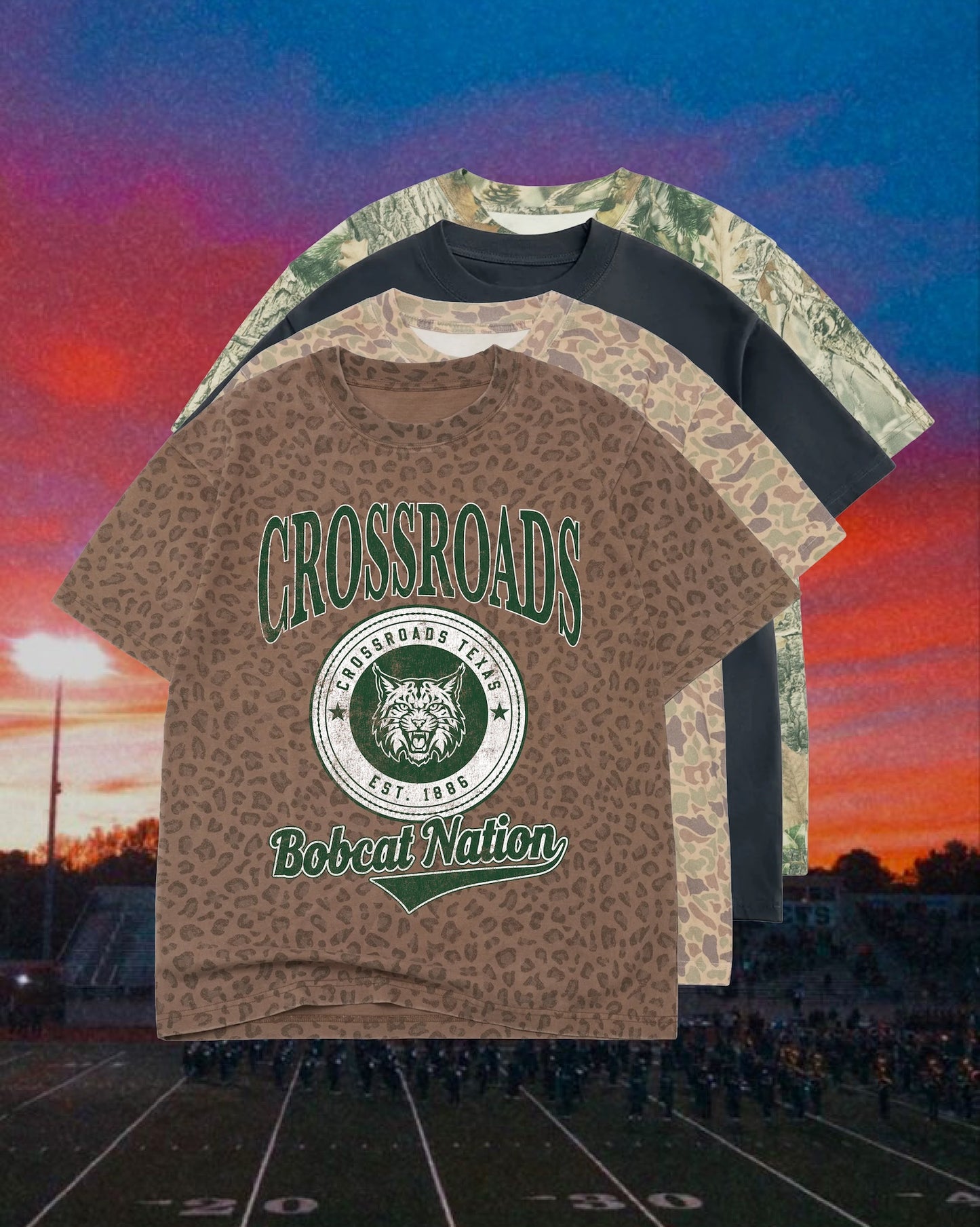 **PREORDER** ADULT Vintage Badge Mascot Tee (Texas)