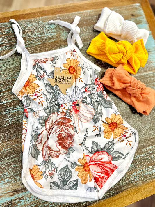 Baby Girl Vintage Floral Romper