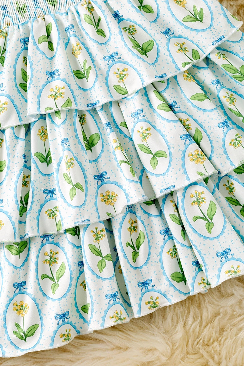 Girls Cottage Botanical Layered Dress
