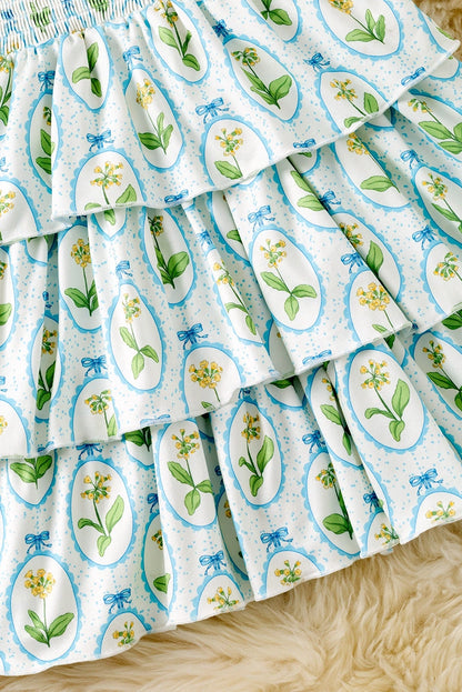 Girls Cottage Botanical Layered Dress