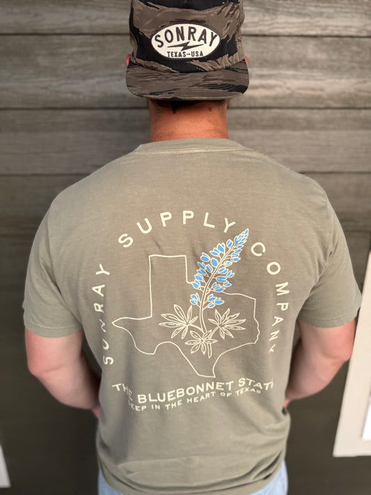 Sonray Bluebonnet Khaki Tee