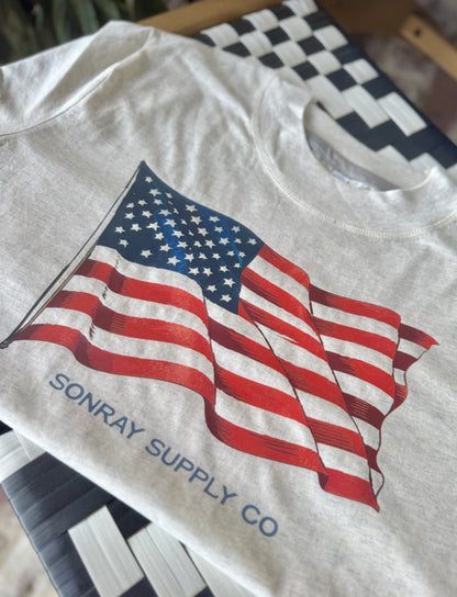 Sonray American Flag Boxy Tee