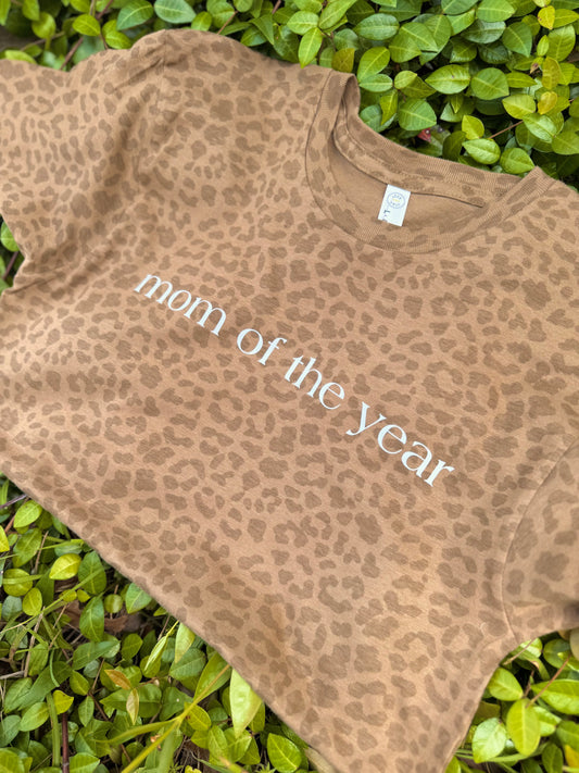 Mom Of The Year Leopard Tee
