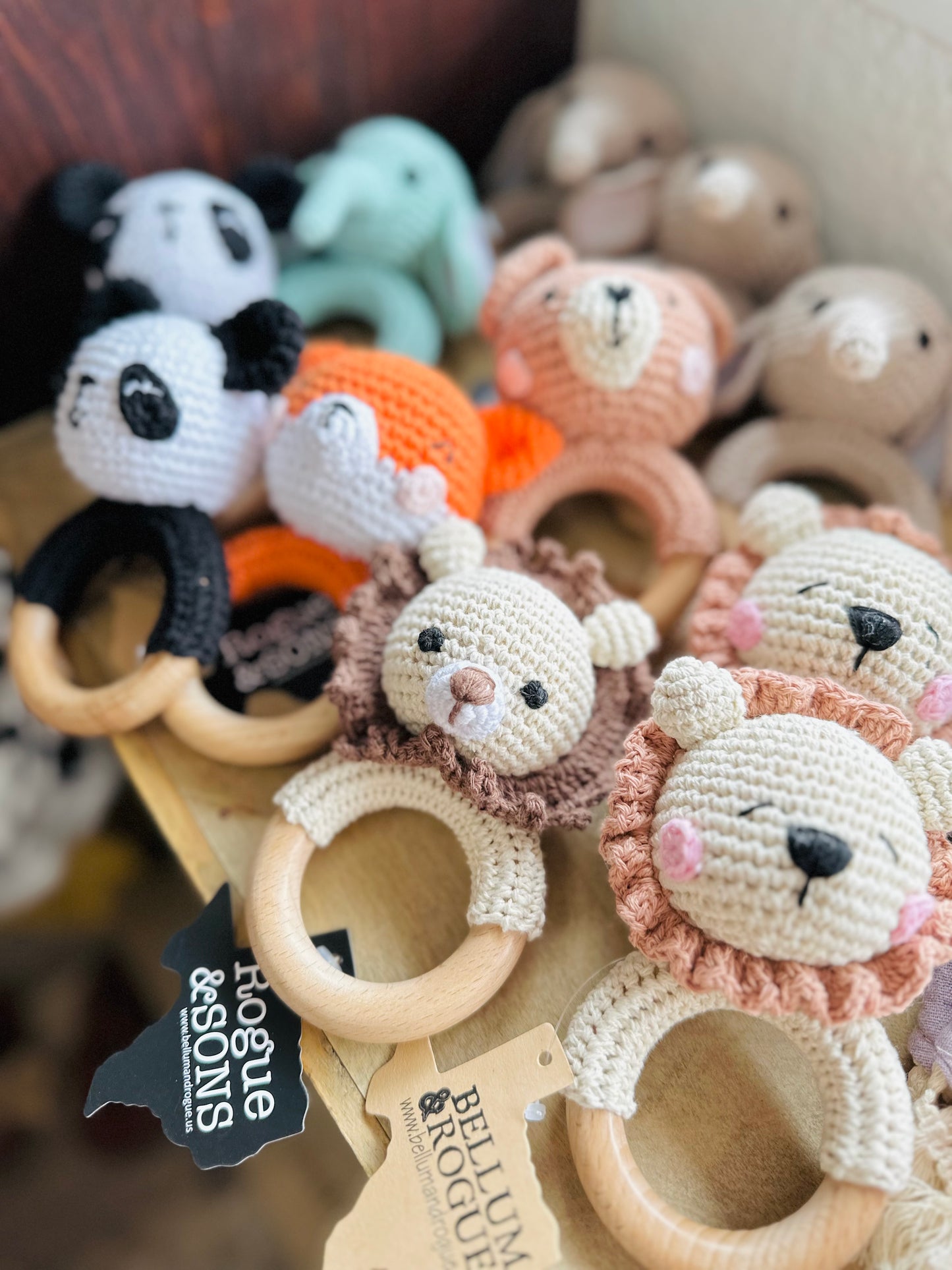 Baby Crochet Wooden Rattle