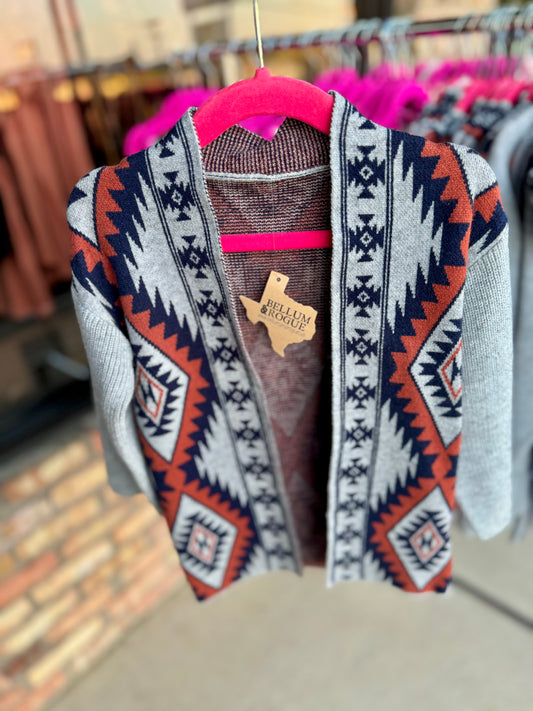 Girls Wolf Point Tribal Cardigan