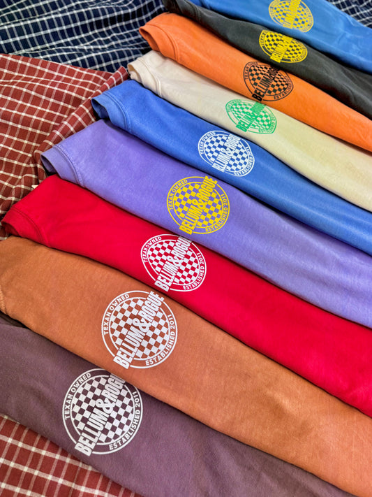 Adult Checkered Logo School Tee