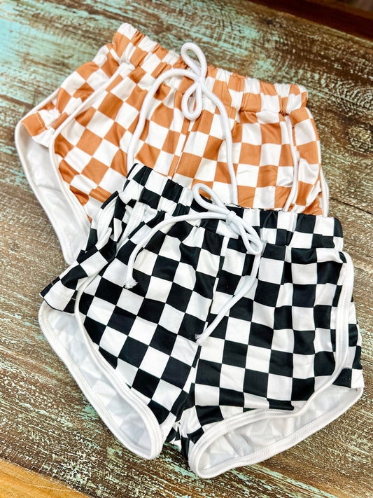 Kids Checkered Retro Shorts
