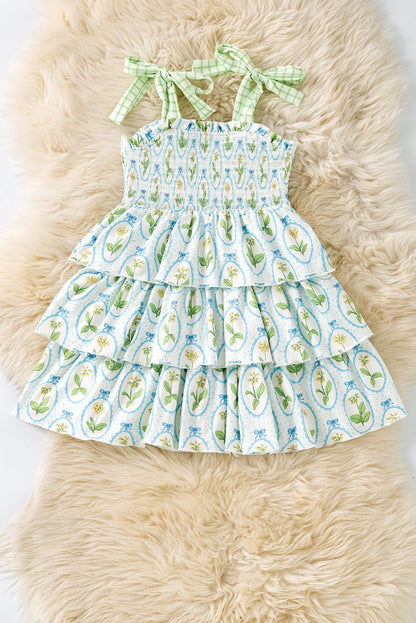 Girls Cottage Botanical Layered Dress