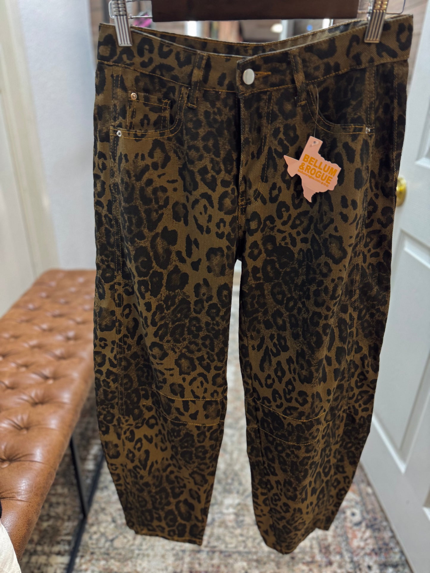 Cali Leopard Barrel Pants