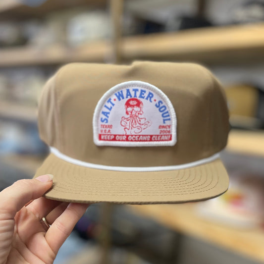 Mens Salt Water Soul Shore Patrol Patch Rope Hat