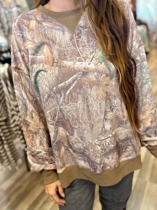 Amherst Camo Relaxed Top