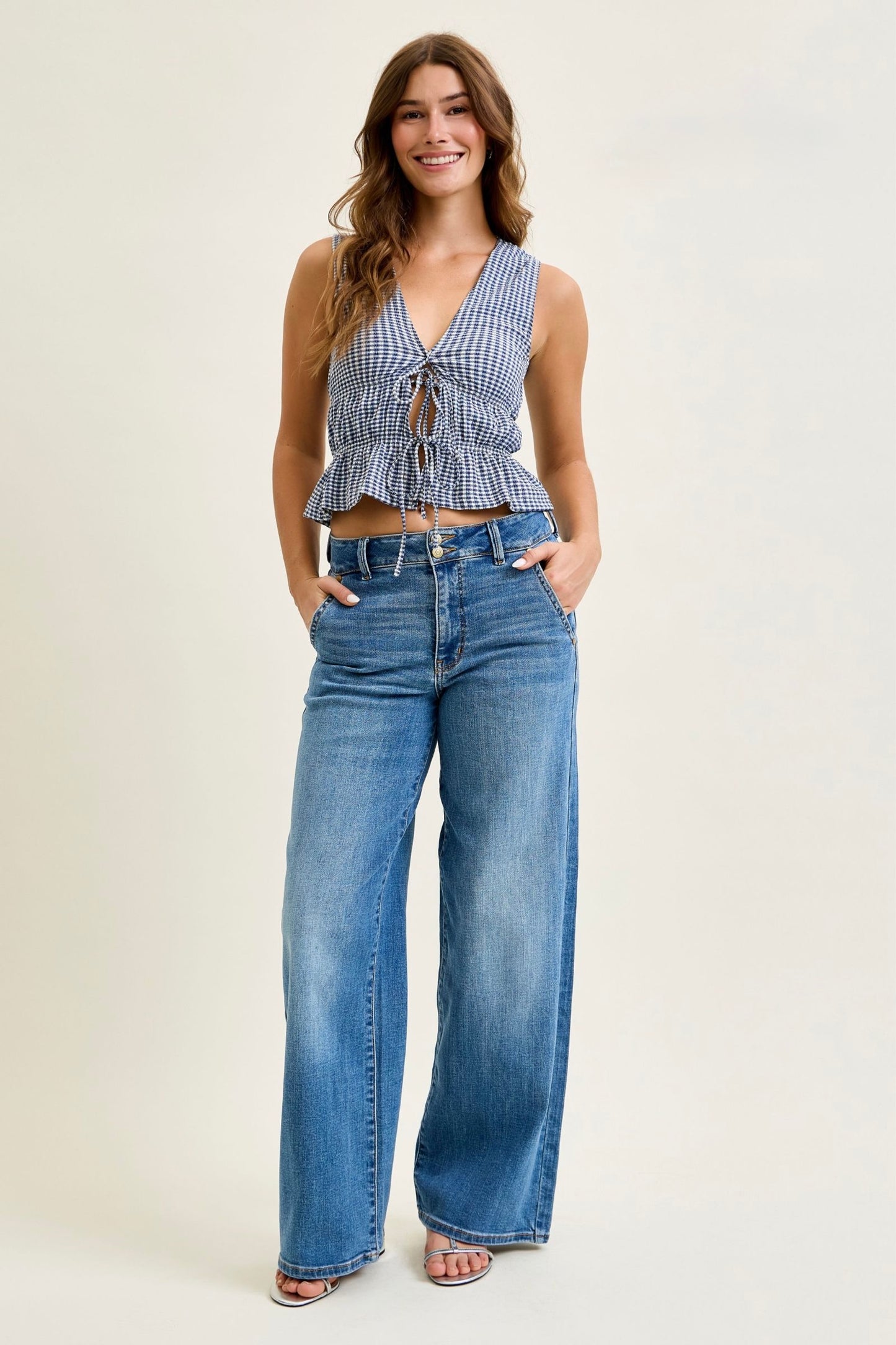 Judy Blue Bobbie Wide Leg Trousers