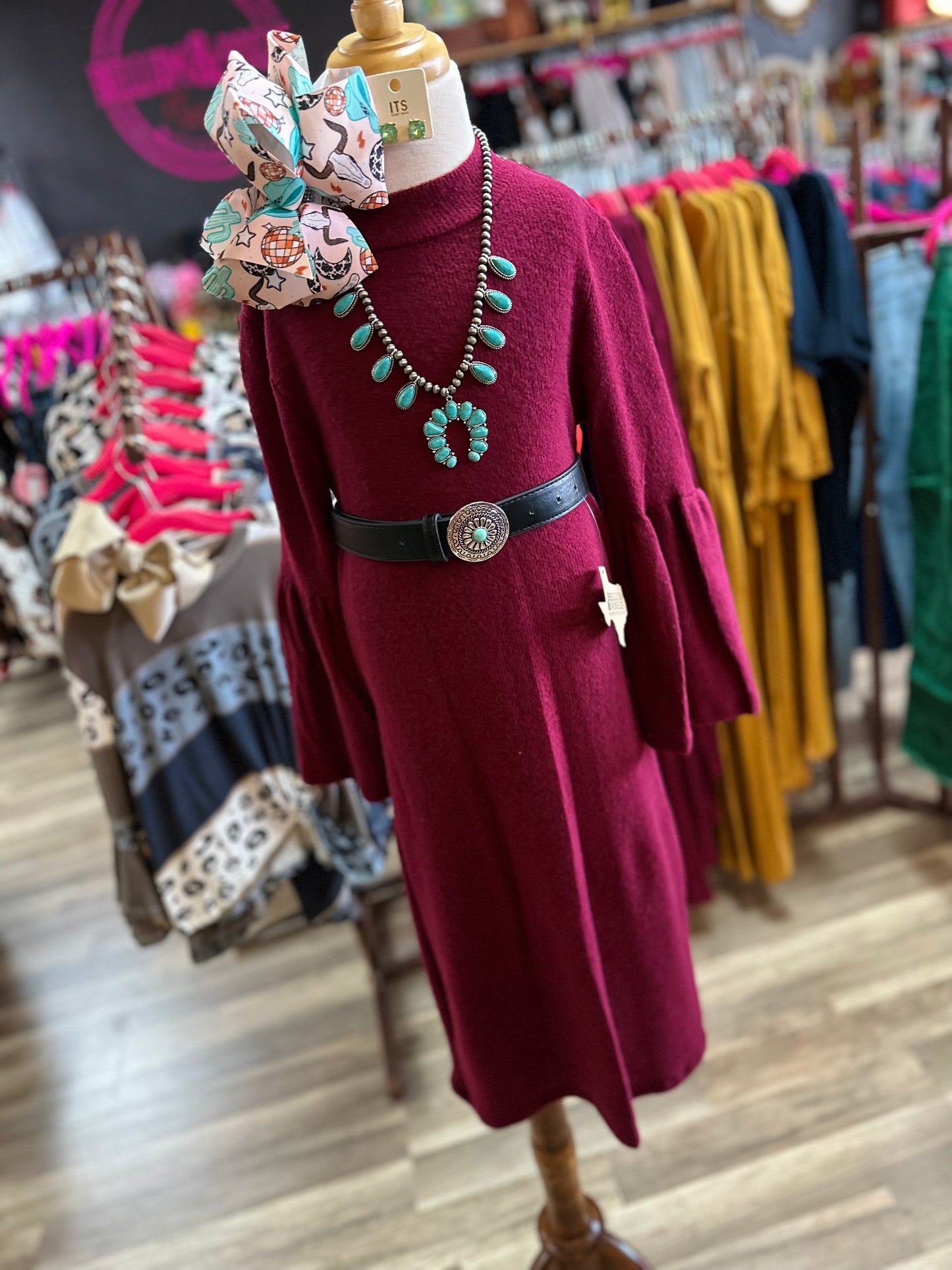 **SALE!** Girls Sweater Bell Sleeve Dress