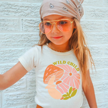 Girls Mushroom Wild Child Tee