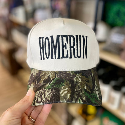 Homerun Embroidered Camo Hat