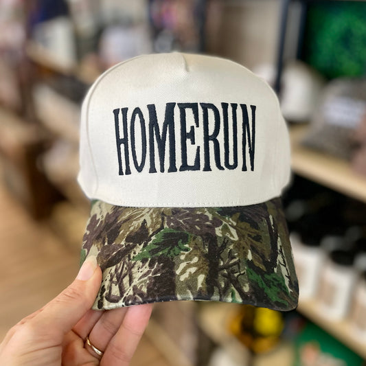 Homerun Embroidered Camo Hat
