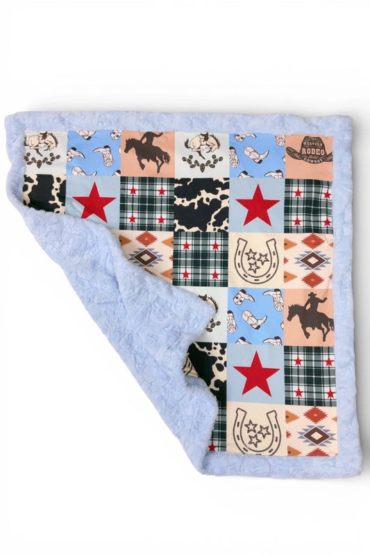 Baby Boys Rodeo Patchwork Blanket