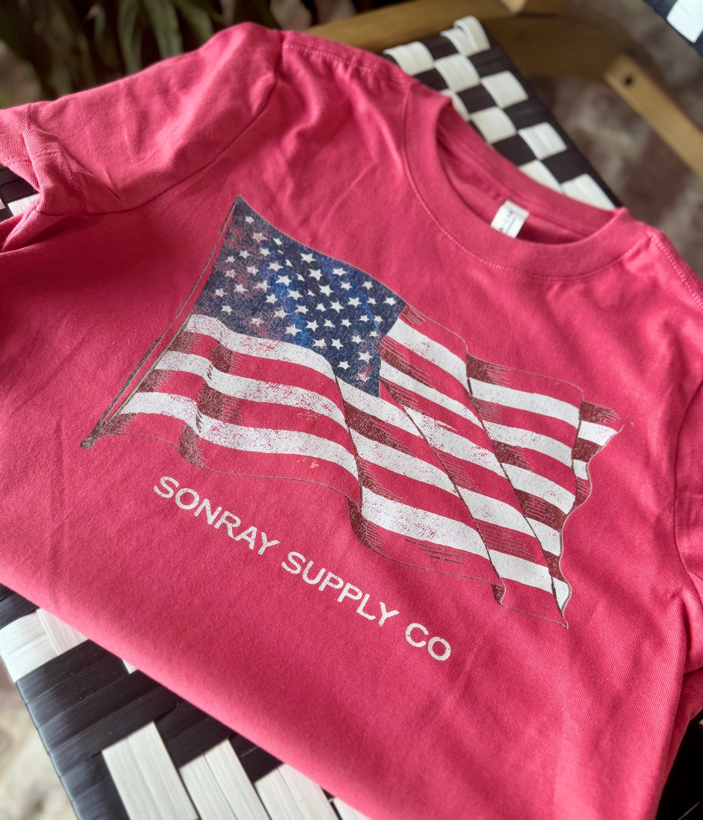 Sonray American Flag Boxy Tee