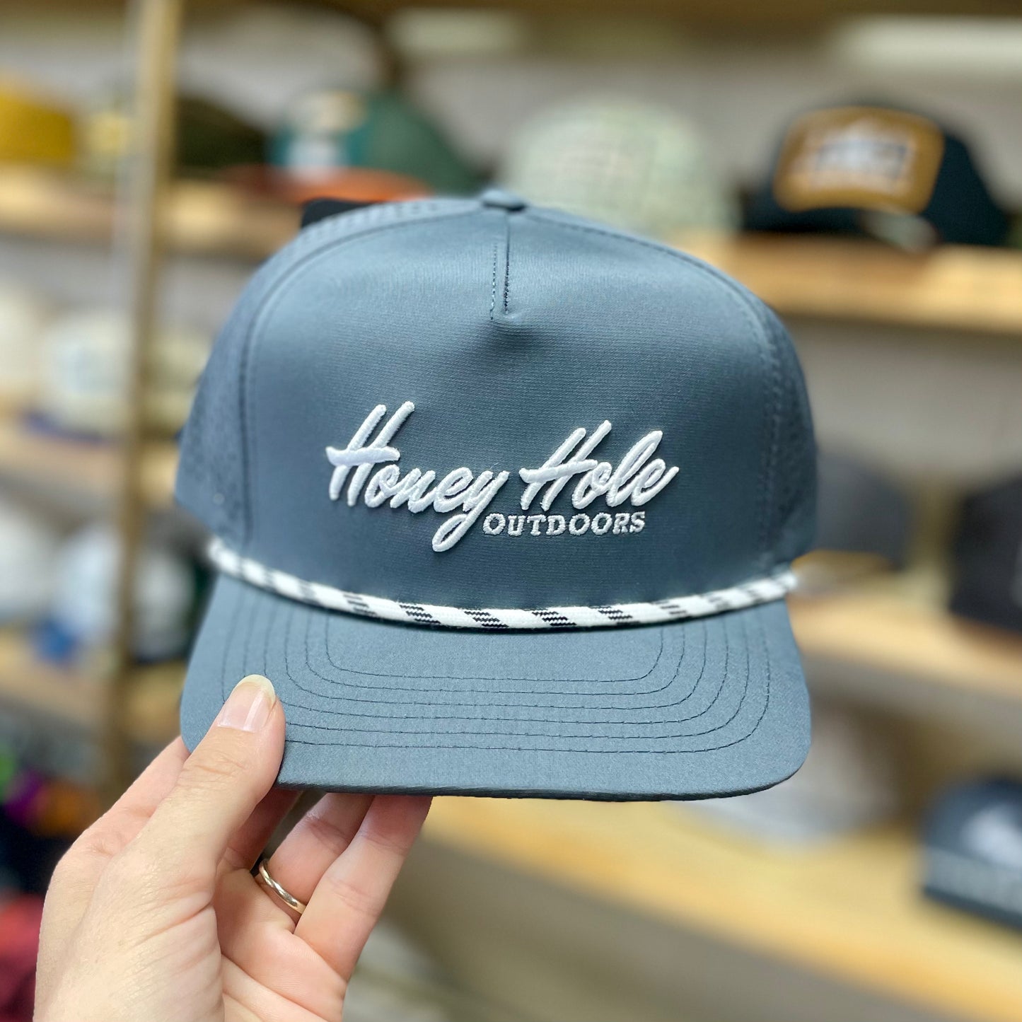 Mens Honey Hole Heritage Charcoal Performance Rope Hat