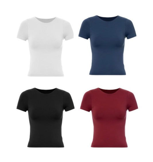 Double Lined Crew Fitted Tee