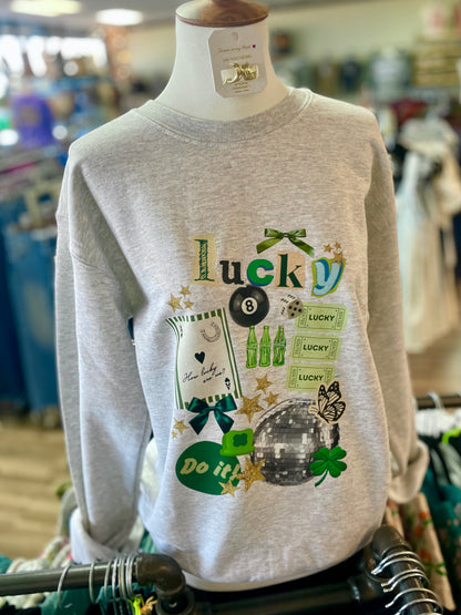 Lucky Collage Sweatshirt