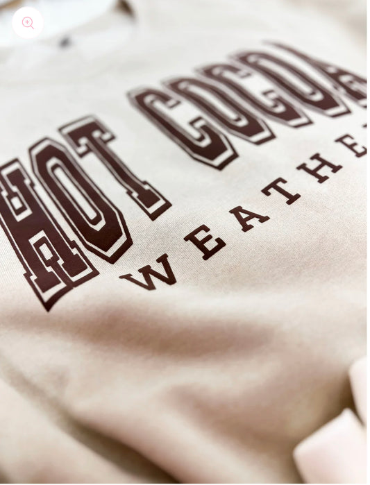 Hot Cocoa Weather Puff Ink Sweatshirt