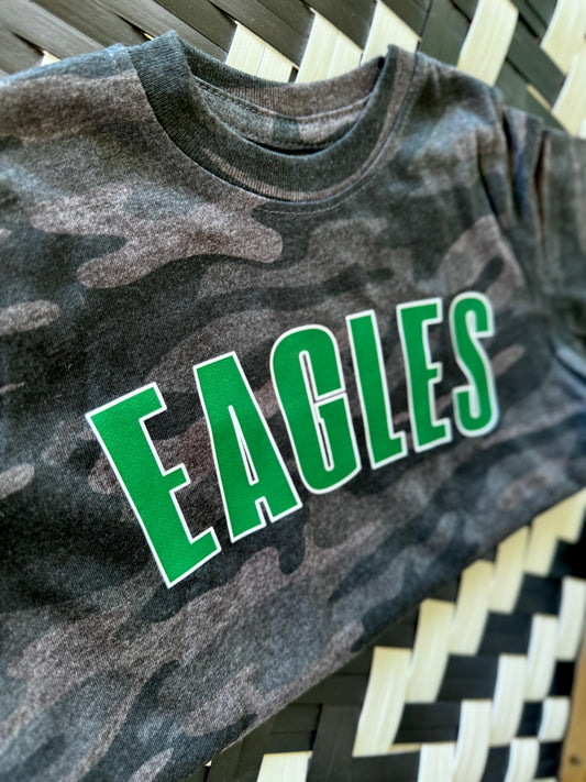 Classic Mascot Eagles Black Camo Tee